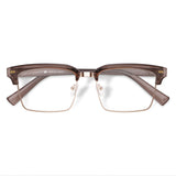 Armação | Acetato com Metal Quadrado DM4 Champanhe