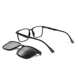 Óculos de Grau | Clip-On Quadrado Médio EC1 Preto