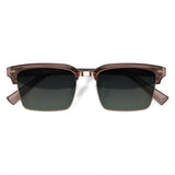 Óculos de Sol | Acetato com Metal Quadrado DM4 Champanhe