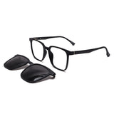 Armação | Clip-On Quadrado EC2 Preto Brilho