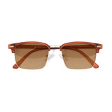 Óculos de Sol | EM12 Caramelo | Acetato com Metal Quadrado Médio