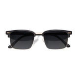 Óculos de Sol | EM12 Preto | Acetato com Metal Quadrado Médio