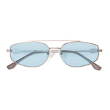 Óculos de Sol | Metal Geométrico Médio GM6 Prata Haste Grafite