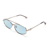 Óculos de Sol | Metal Geométrico Médio GM6 Prata Haste Grafite