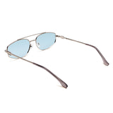 Óculos de Sol | Metal Geométrico Médio GM6 Prata Haste Grafite