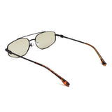 Óculos de Sol | Metal Geométrico Médio GM6 Preto Hastes Tartaruga