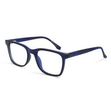 Óculos de Grau | Quadrado Médio E5 Azul Fosco
