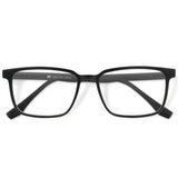 Óculos de Grau | Retangular Grande D4 Preto Fosco