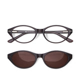 Óculos Clip-On | iC2 Marrom | Oval Grande